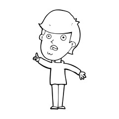 cartoon man asking question