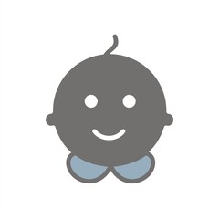 Icono Bebé negro con cuello azul