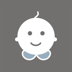 Icono Bebé blanco con cuello azul