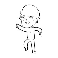 cartoon happy man