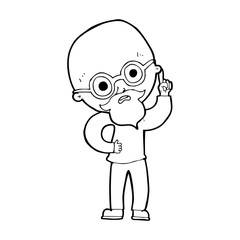 cartoon old man