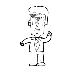cartoon grumpy boss