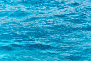 Fototapeta premium Blue ripple water wave in sea ocean.
