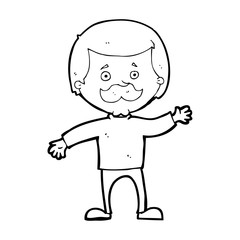 cartoon dad waving