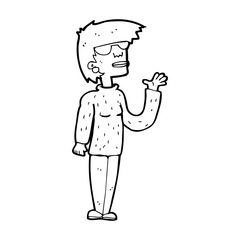 cartoon woman wearing spectacles
