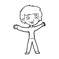 cartoon woman waving arms
