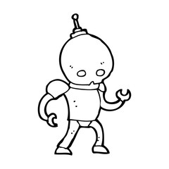 cartoon alien robot