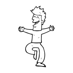Fototapeta premium cartoon laughing man