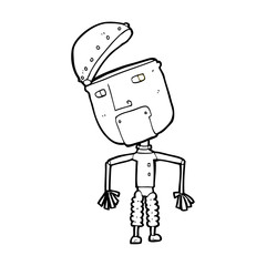 cartoon funny robot