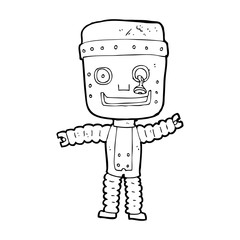 cartoon funny robot