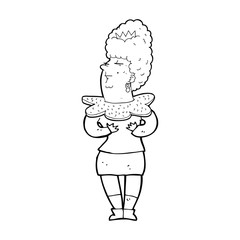 cartoon aristocratic woman