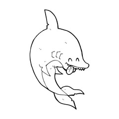 funny cartoon shark