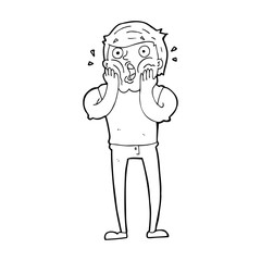 cartoon gasping man