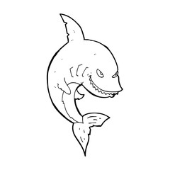 funny cartoon shark
