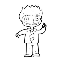 cartoon man with idea