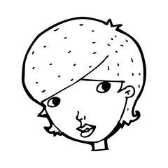 cartoon friendly woman