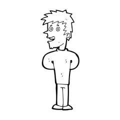 cartoon happy man
