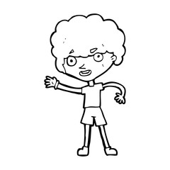 cartoon sporty person