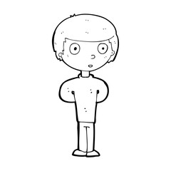cartoon curious boy