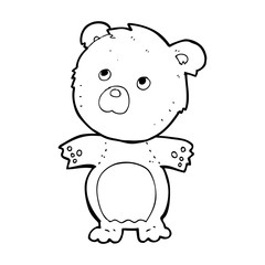 Obraz na płótnie Canvas cartoon funny teddy bear