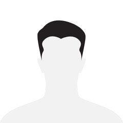 Male avatar icon, silhouette profile icon