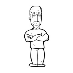 cartoon angry man with mustache