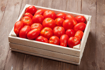 Red tomatoes box