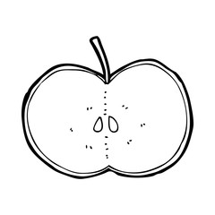 cartoon sliced apple