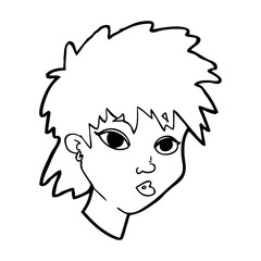 cartoon curious girl
