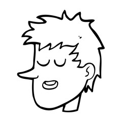 cartoon happy boy face
