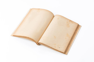 old book on white background