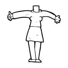 cartoon female body (add photos or mix and match cartoons)