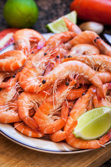 Fresh delicious prawns