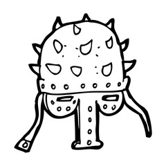 cartoon spiked helmet