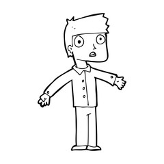 cartoon shocked man