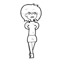 cartoon shocked woman