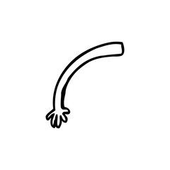cartoon arm gesture
