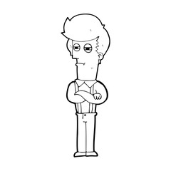 cartoon annoyed man