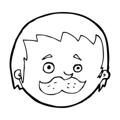 cartoon man with mustache