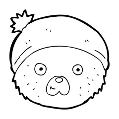 Obraz na płótnie Canvas cartoon teddy bear face