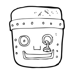cartoon robot head