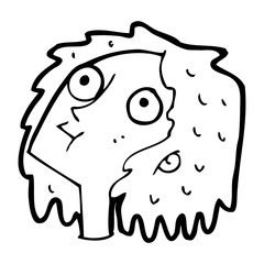 cartoon staring woman