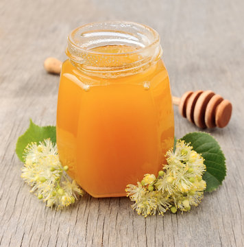 Honey With Linden Flowers.