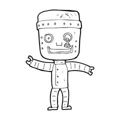 cartoon funny old robot