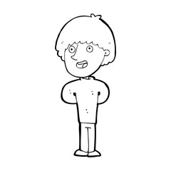 Obraz premium cartoon happy man