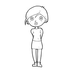 cartoon surprised girl