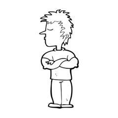 cartoon man refusing to listen