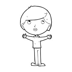 cartoon happy boy