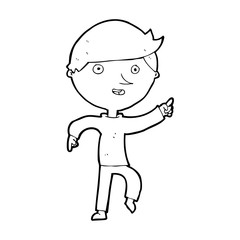 cartoon happy pointing