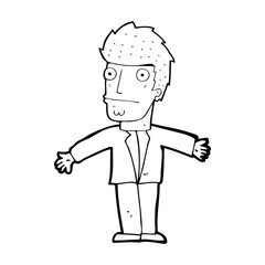 cartoon confused man